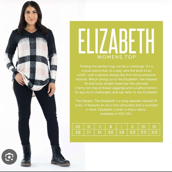 Lularoe Elizabeth Long Sleeve Tunic - Size Large (14-16) - Picture 7 of 7